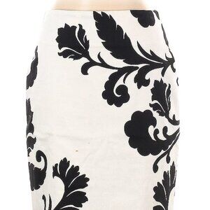 White House Black Market Floral Print Cotton Pencil Skirt Size 12